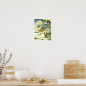 Poster Deux cerfs dans la neige (Cuisine)