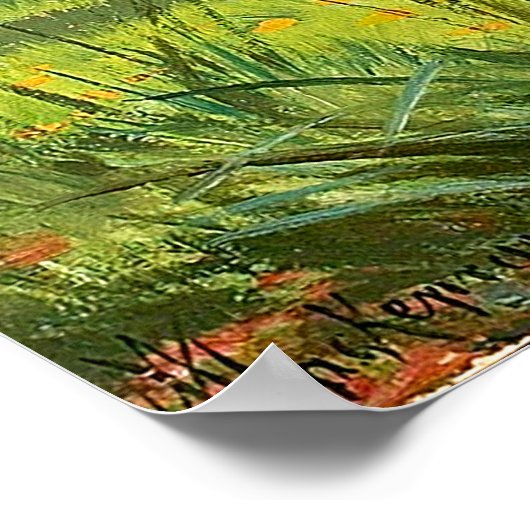 Poster Deux Cerfs Rouges Et Blancs Dans La Forêt (Coin)