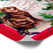 Poster Deux chatons et Noël Holly (Coin)