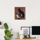 Poster Deux chats, Alexandre Steinlen (Bureau à domicile)