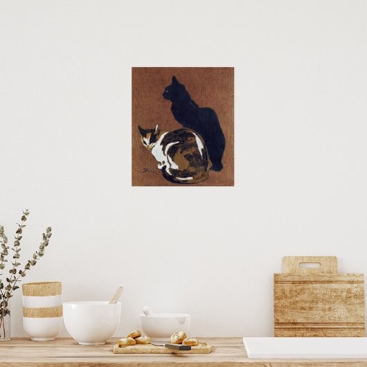 Poster Deux chats, Alexandre Steinlen (Cuisine)