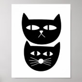 Poster Deux chats noirs (Devant)