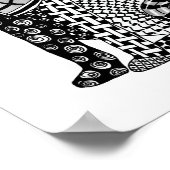 Poster Deux Chats Noirs et Blancs en biscuit (Coin)