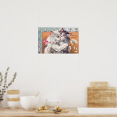 Poster Deux chats s'étreignant, Louis Wain (Cuisine)