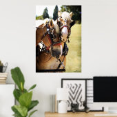 Poster Deux Chevaux Belges (Bureau à domicile)