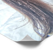 Poster Deux Chevaux de Ranch Jouer à la Neige d'hiver III (Coin)