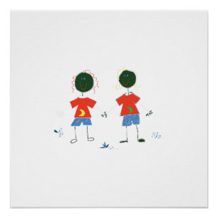 POSTER DEUX CHIFFRES DE STICK.