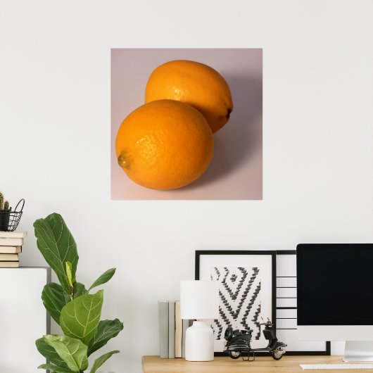 Poster Deux citrons (Bureau à domicile)