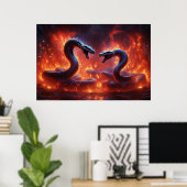 Poster Deux Cobras En Enfer (24 x 36) (Bureau à domicile)
