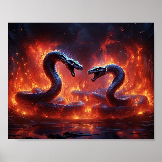 Poster Deux Cobras En Enfer (8 x 10) (Devant)