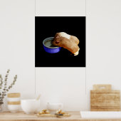 Poster Deux Cochons De Guinée Brown Et Blancs, (Cuisine)