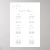 Poster Deux Coeurs d'argent Plan de siège entrelacé (Devant)