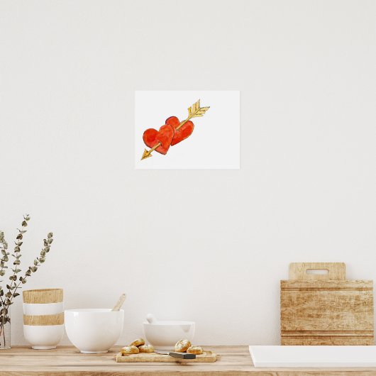 Poster Deux coeurs - flèche 2011 (Cuisine)