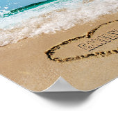 Poster Deux cœurs Noms personnalisés dans une image de sa (Coin)