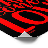 Poster DEUX COEURS, UN AMOUR cadeau de la Saint-Valentin (Coin)