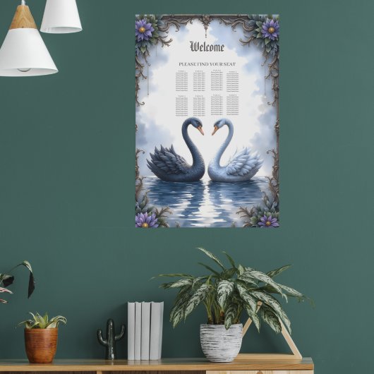 Poster Deux cœurs, une réflexion – Mariage romantique de (Salon 1)