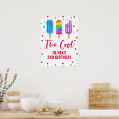 Poster Deux Cool 2e anniversaire Rainbow Ice Pop (Cuisine)
