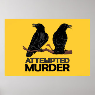 Poster Deux corbeaux = Tentative de meurtre