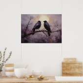 Poster Deux Corneilles Assis Sur Une Branche (Cuisine)