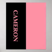 Poster Deux couleurs tendance | Nom | Rose noir et Saumon (Devant)