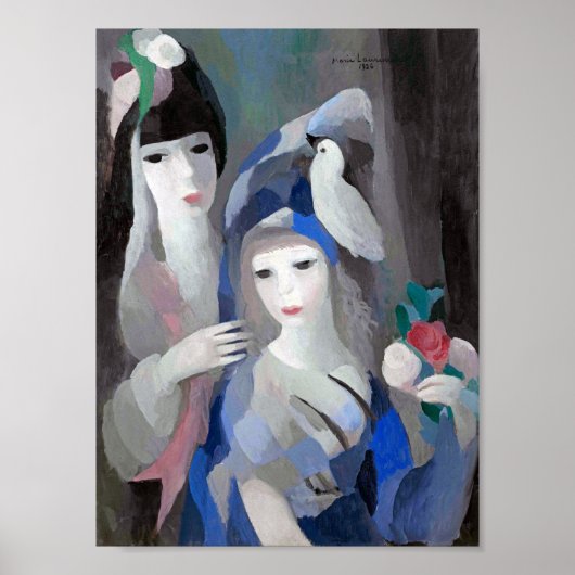 Poster Deux dame et une colombe, Marie Laurencin (Devant)