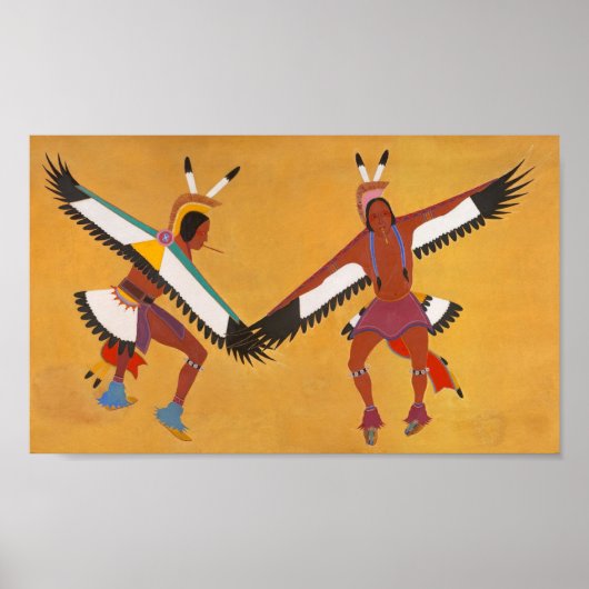 Poster Deux danseurs aigles (Devant)