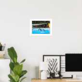 Poster Deux dauphins (Bureau à domicile)