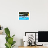 Poster Deux dauphins (Bureau à domicile)
