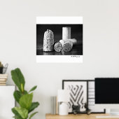 Poster Deux en bas, trois en avant. (Bureau à domicile)