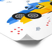 Poster Deux Enfants de 2e anniversaire Rapide Racing Cars (Coin)