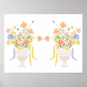 Poster Deux ensembles de superbes socles de fleurs
