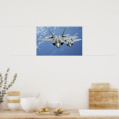 Poster Deux F-22 Raptors survolent l'océan Pacifique (Cuisine)