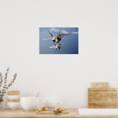 Poster Deux F-22 Raptors survolent l'océan Pacifique 2 (Cuisine)