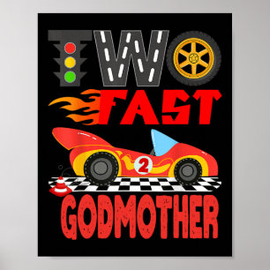 Poster Deux Fast Godmère Pit Crew Racing voiture famille