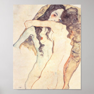 Poster Deux femmes épousent Egon Schiele