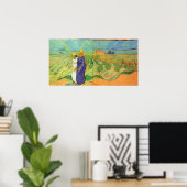 Poster Deux femmes traversent les champs par Vincent van  (Bureau à domicile)