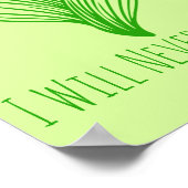 Poster Deux feuilles vertes entrelacées (Coin)