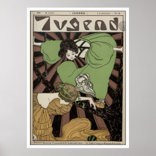 Poster Deux filles - art Nouveau