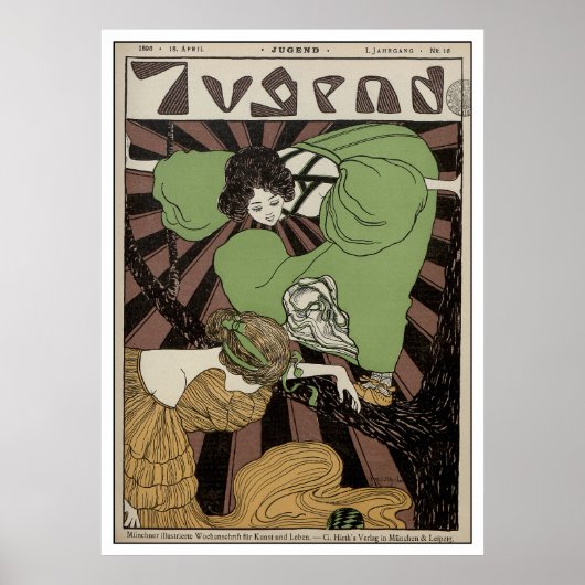 Poster Deux filles - Art Nouveau (Devant)