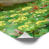 Poster Deux filles cueillant des fleurs dans une forêt pr (Coin)