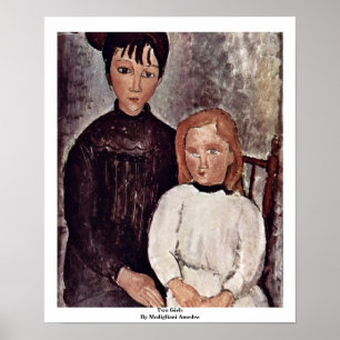 Poster Deux Filles De Modigliani Amedeo