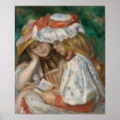 Poster Deux Filles Lecture, Auguste Renoir Art (Devant)