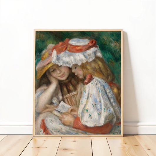 Poster Deux Filles Lecture, Auguste Renoir Art