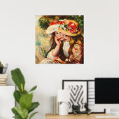Poster Deux filles lisant dans un jardin Renoir Art (Bureau à domicile)