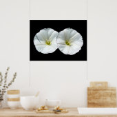 Poster deux fleurs blanches (Cuisine)