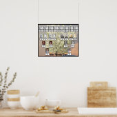 Poster Deux fleurs d'arbre généalogique | Coucher de sole (Cuisine)