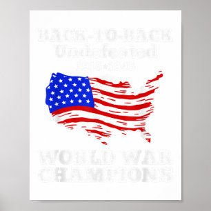 Poster Deux fois 4 juillet champion de la guerre mondiale