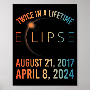 Poster Deux Fois Dans Une Éclipse Solaire À Vie 2024 Tota