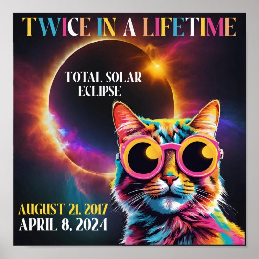 Poster Deux Fois Dans Une Vie Total Éclipse Solaire 2024  (Devant)