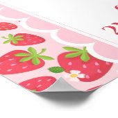 Poster Deux fraises sucrées 2e anniversaire 18x24 Bienven (Coin)